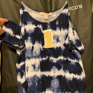 Michael Kors blue tie dye dress